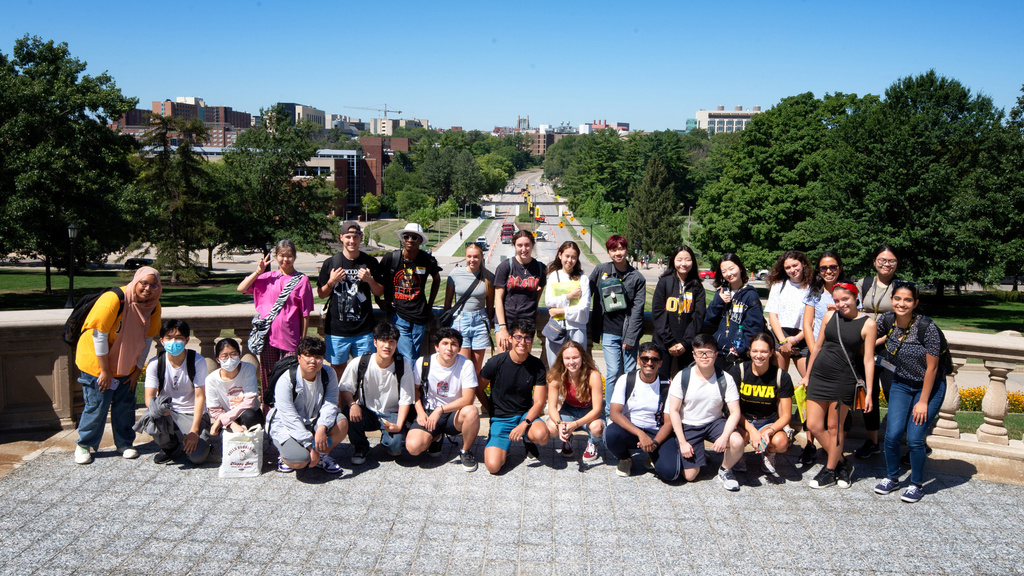 International Student Campus Tour Group Photo