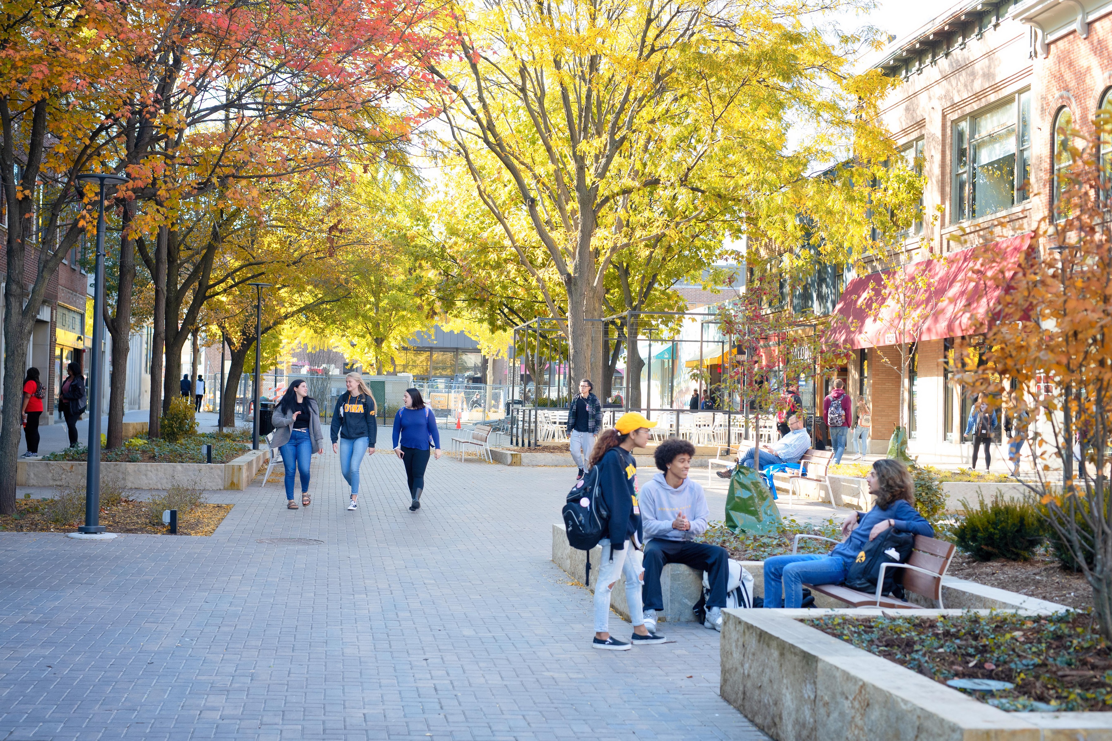 Downtown Iowa City in the fall