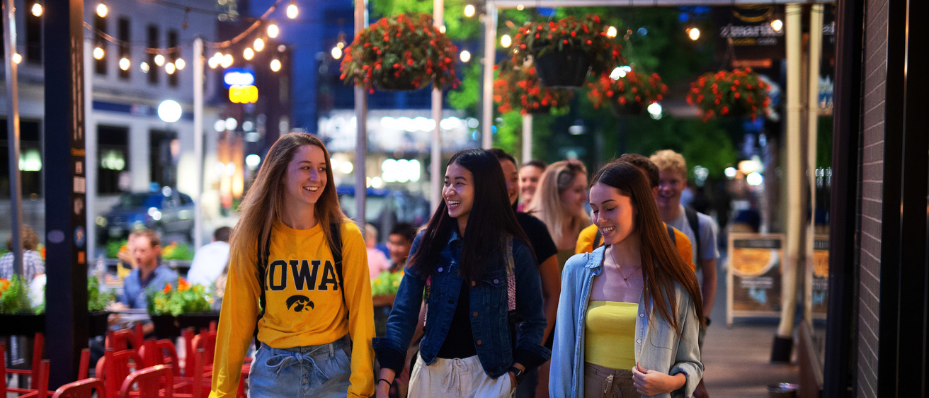 Downtown Iowa City at Night