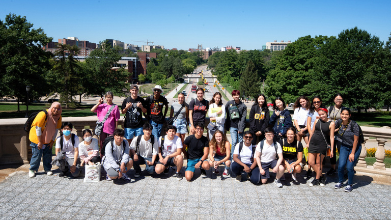 International Student Campus Tour Group Photo